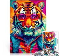 Rompecabezas de 1000 Piezas para Adultos Señor Tigre Ayuda al Cerebro a ejercitar Juguetes adictivos para Cultivar la Paciencia. Apto para Parejas 75x50cm