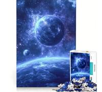 Rompecabezas de 1000 Piezas para Adultos: Serenidad Cósmica El Universo Azul, Juegos Familiares, antiestrés, colección de Artistas, Bellas Artes 38x26cm