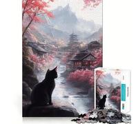 Rompecabezas de 1000 Piezas para Adultos Serenidad en Flor de Cerezo - Arte de Corte preciso,desafío Mental,Divertido Juego para el Tiempo Libre,Regalo de cumpleaños (38x52cm)