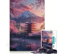 Rompecabezas de 1000 Piezas para Adultos Serenidad en Flor de Cerezo Juego de Habilidad Mental preciso y Divertido para Momentos de Paz y Entretenimiento (50x75cm)