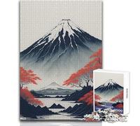 Rompecabezas de 1000 Piezas para Adultos, Sereno Monte Fuji, Disfrute de un Ambiente Tranquilo y Relajante, Ajuste Estable, Corte preciso, tamaño del Juguete: 38x52cm