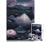 Rompecabezas de 1000 Piezas para Adultos, Sereno Monte Fuji, Disfrute de un Ocio Tranquilo, relajación, Ajuste Estable, Corte preciso, tamaño del Juguete: 50x75cm
