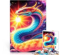 Rompecabezas de 1000 Piezas para Adultos Serpiente Cósmica Matar el Tiempo en Vacaciones en casa Decoración artística del hogar 52x38cm