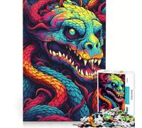 Rompecabezas de 1000 Piezas para Adultos: Serpiente del Caos, Juegos Familiares, Carrera de Velocidad Manual, Ideal para Decorar el Escritorio 38x26cm