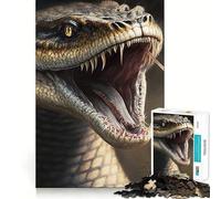 Rompecabezas de 1000 Piezas para Adultos Serpiente Negra,Bordes Limpios,Juego de Lógica,Juego de Juego Inactivo,Decoración Navideña 38x26cm