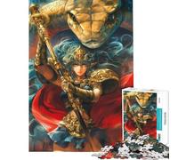 Rompecabezas de 1000 Piezas para Adultos Serpiente Paladín Elfo Juegos Divertidos para Adultos Que estimulan el análisis y la lógica Difícil y desafiante (Tamaño 38x26cm)