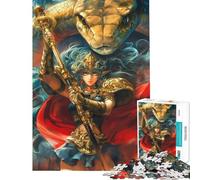 Rompecabezas de 1000 Piezas para Adultos Serpiente Paladín Elfo Juguetes antiestrés para Adultos Ideal para Pasar el Tiempo en casa Durante Las Vacaciones Perfecto como Regalo (tamaño 38x52cm)