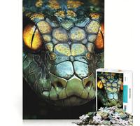 Rompecabezas de 1000 Piezas para Adultos Serpiente Verde en Primer Plano, Juguete Decorativo para la Pared, Actividades Divertidas para el hogar, para Fortalecer el Amor en Pareja 50x75cm