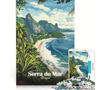 Rompecabezas de 1000 Piezas para Adultos Serra do Mar Brasil Juguetes antiestrés desafío exigente colección de Artistas Bellas Artes 50x75cm