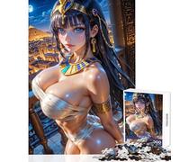 Rompecabezas de 1000 Piezas para Adultos Sexy Diosa egipcia Juegos relajantes para la diversión Familiar Juguetes de decoración para el hogar Que ayudan a ejercitar el Cerebro (38x26cm)