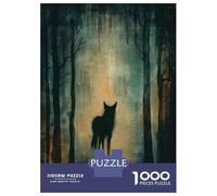 Rompecabezas De 1000 Piezas para Adultos Shadowy Dingo in The Woods Rompecabezas Juguete Decoración De Pared Difícil Difícil Cumpleaños Y Navidad 70x50cm/1000pcs