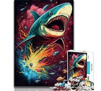 Rompecabezas de 1000 Piezas para Adultos Shark Fantasyland 1000 Piezas para Adultos Totalmente entrelazadas y con Formas aleatorias 38x26cm