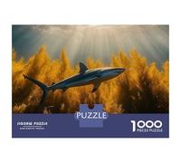 Rompecabezas De 1000 Piezas para Adultos Shark Swimming Through Kelp Forest Rompecabezas para Adultos: Análisis Práctico del Juego Y Lógica, Toda La Familia 52x38cm/1000pcs