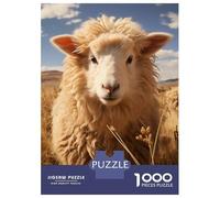 Rompecabezas De 1000 Piezas para Adultos Sheep Cute Animal Nature Rompecabezas para Adultos Juegos Divertidos Decoración De Pared Cumpleaños Y Navidad 38x26cm/1000pcs
