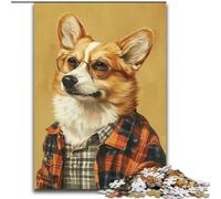 Rompecabezas de 1000 Piezas para Adultos, Shiba Inu, Juego Interactivo Familiar, navideño, Juego de Actividades Familiares, 50x75cm