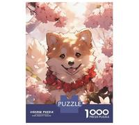 Rompecabezas De 1000 Piezas para Adultos Shiba Inu Sakura Japan Rompecabezas para Adolescentes Juego Familiar Pero Divertido Y Humorístico Cumpleaños 52x38cm/1000pcs