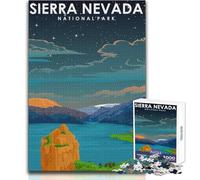 Rompecabezas de 1000 Piezas para Adultos, Sierra Nevada de Noche, Juguete de análisis y lógica, Regalo de cumpleaños, tamaño 38x26cm