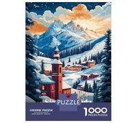Rompecabezas De 1000 Piezas para Adultos Sierra Nevada Spain Mountain Village Rompecabezas para Adultos Juegos Divertidos Regalo De Cumpleaños Diversión En Casa Actividades, 52x38cm/1000pcs