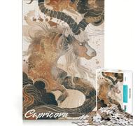 Rompecabezas de 1000 Piezas para Adultos Signo Zodiacal Capricornio Juegos Familiares desafiante para completar Que Mejora el Amor Entre Parejas 50x75cm