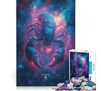 Rompecabezas de 1000 Piezas para Adultos Signo Zodiacal Escorpio Juegos educativos Mejora la Memoria cumpleaños y Navidad 38x52cm