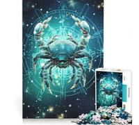 Rompecabezas de 1000 Piezas para Adultos Signo Zodiacal Escorpio Juguete antiestrés desafío exigente colección de Artistas Bellas Artes 38x52cm