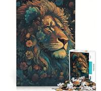 Rompecabezas de 1000 Piezas para Adultos Signo Zodiacal Leo Juego práctico Entrena tu Cerebro y Tus Manos Cada Pieza es única 50x75cm