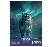 Rompecabezas De 1000 Piezas para Adultos Silent Sentinel - Ethereal Wilderness Snow Leopard Rompecabezas para Adultos Juego De Ingenio Desafío Difícil Desafiante De Completar 38x26cm/1000pcs