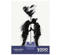 Rompecabezas De 1000 Piezas para Adultos Silhouette Kiss with Heart Rompecabezas para Adultos Juegos De Relajación Regalo De Cumpleaños Interacción Entre Padres E Hijos 70x50cm/1000pcs