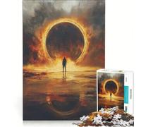 Rompecabezas de 1000 Piezas para Adultos Silueta Antes del Anillo de Fuego Juegos educativos difícil y desafiante Juego de desafío único 38x26cm