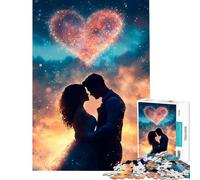 Rompecabezas de 1000 Piezas para Adultos Silueta de Pareja Enamorada Juguete Educativo y desafiante para Juegos Ideal para aliviar el estrés y como Regalo de cumpleaños tamaño 75x50cm