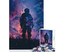 Rompecabezas de 1000 Piezas para Adultos Silueta de Soldado galáctico Juguetes antiestrés Gran Regalo Juegos de relajación para Mejorar el Amor en Pareja tamaño 38x52cm