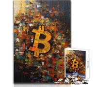 Rompecabezas de 1000 Piezas para Adultos, símbolo Abstracto de Bitcoin, Juego Educativo, Actividades Familiares, Regalos de Amigo Secreto, tamaño 50x75cm