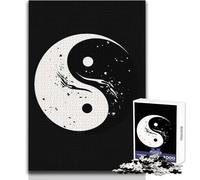 Rompecabezas de 1000 Piezas para Adultos, símbolo Abstracto del Yin Yang, Juego Educativo, Actividades Familiares, Regalos de Amigo Secreto, tamaño 38x26cm