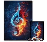 Rompecabezas de 1000 Piezas para Adultos, símbolos Musicales, Rompecabezas de Madera con Juego Interactivo Familiar, Regalo Ideal para Mayores de 14 años, 50x75cm