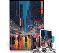 Rompecabezas de 1000 Piezas para Adultos Sinfonía de Luces de la Ciudad Actividad Familiar Juguetes de decoración del hogar 38x26cm