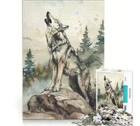 Rompecabezas de 1000 Piezas para Adultos Sinfonía del Lobo de la Soledad Juego de ingenio Corte de precisión colección de Artistas Bellas Artes 38x26cm