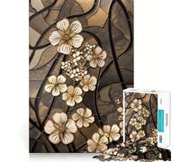 Rompecabezas de 1000 Piezas para Adultos Sinfonía Floral en Plena floración,decoración de Ajuste, Actividad Cerebral Divertida,Juego Acogedor,Regalo Festivo de Ocio 50x75cm