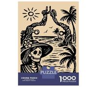 Rompecabezas De 1000 Piezas para Adultos Skeleton Woman at Playa del Carmen Rompecabezas para Adultos Juego Familiar Carrera De Velocidad Manual Desafiante para Completar 70x50cm/1000pcs
