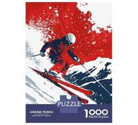 Rompecabezas De 1000 Piezas para Adultos Ski Skiing Rompecabezas para Adultos Juego Práctico Decoración De Pared Gran Regalo para Los Amantes De Los Juegos 70x50cm/1000pcs