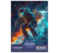 Rompecabezas De 1000 Piezas para Adultos Skiing Digital Art Rompecabezas Práctico Juego Decoración del Hogar Cumpleaños Y Navidad 52x38cm/1000pcs