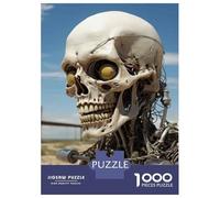 Rompecabezas De 1000 Piezas para Adultos Skull Head Robot Rompecabezas para Adultos Juegos Relajantes El Montaje De Patrones 38x26cm/1000pcs