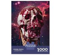 Rompecabezas De 1000 Piezas para Adultos Skull Ice Cream Cone - Halloween Treat Rompecabezas Juguete Decoración De Pared Difícil Difícil Cumpleaños Y Navidad 38x26cm/1000pcs