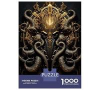 Rompecabezas De 1000 Piezas para Adultos Skull Throne of Cthulhu Rompecabezas para Adultos Juegos De Relajación Regalos para Mujeres Desafío Educativo 70x50cm/1000pcs