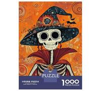 Rompecabezas De 1000 Piezas para Adultos Skull Witch Art -1 Rompecabezas Juguetes Antiestrés Decoración del Hogar Difícil Y Desafiante 52x38cm/1000pcs