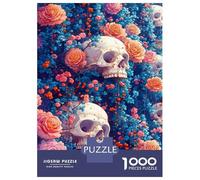 Rompecabezas De 1000 Piezas para Adultos Skulls & Roses Rompecabezas para Adolescentes Juego Familiar Pero Divertido Y Humorístico Cumpleaños 52x38cm/1000pcs