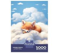 Rompecabezas De 1000 Piezas para Adultos Sleeping Baby Red Fox Rompecabezas para Adultos Juego De Ingenio Desafío Difícil Desafiante De Completar 38x26cm/1000pcs