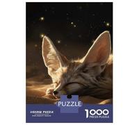 Rompecabezas De 1000 Piezas para Adultos Sleeping Fennec Fox in The Desert Rompecabezas para Adultos Juego De Ingenio Decoración Perfecta Regalos De Cumpleaños Y Únicos 70x50cm/1000pcs