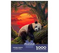 Rompecabezas De 1000 Piezas para Adultos Sleeping Panda on Tree Branch Painting Rompecabezas Juegos Divertidos Vacaciones En Casa Matar El Tiempo Cumpleaños Y Navidad 70x50cm/1000p