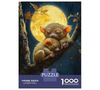 Rompecabezas De 1000 Piezas para Adultos Sleeping Tarsiers Under The Moonlight Rompecabezas para Adultos Juego Práctico Decoración del Hogar Difícil Y Desafiante 38x26cm/1000pcs