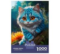 Rompecabezas De 1000 Piezas para Adultos Smiling Cat on The Rocks Rompecabezas Juego De Ingenio Carrera De Velocidad De Manos Interacción Entre Padres E Hijos 70x50cm/1000pcs